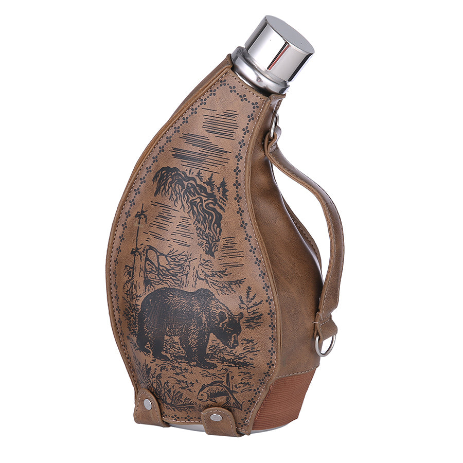 Stainless Steel Contoured Viking Flask