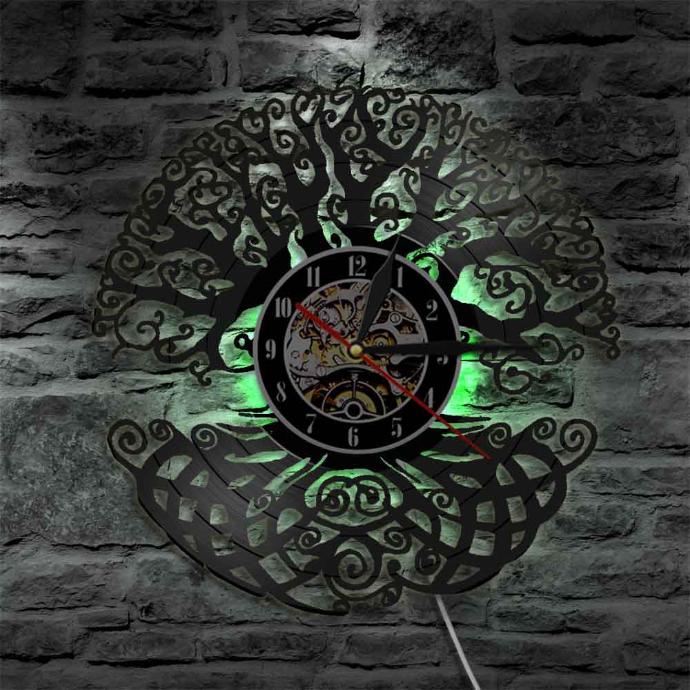 VIKING CLOCK - YGGDRASIL "TREE OF LIFE"