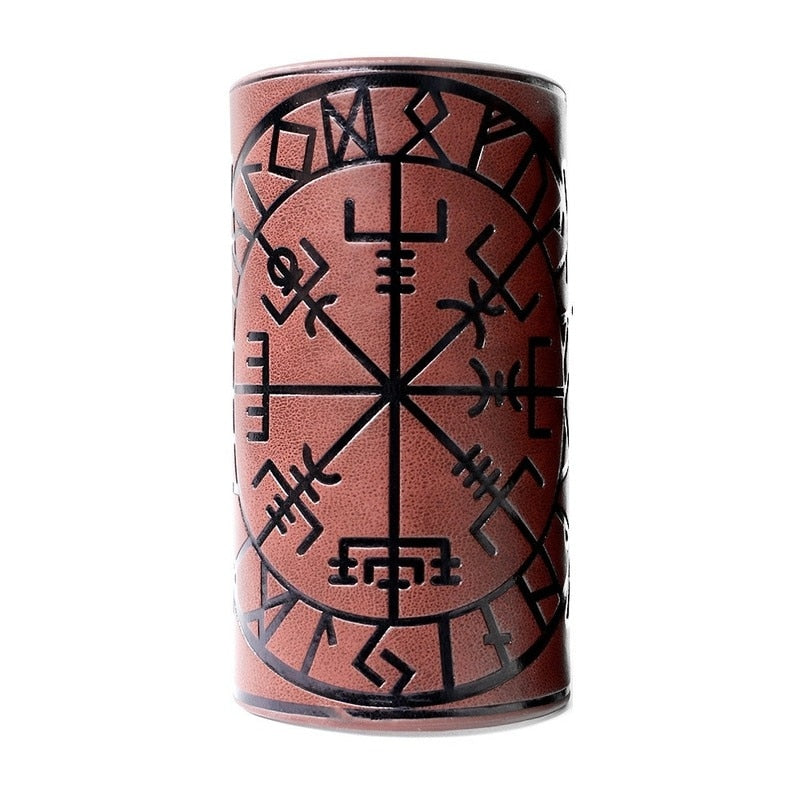 Vegvisir Compass Leather Wristband