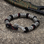 Viking Axe Rune Beads Paracord Bracelet