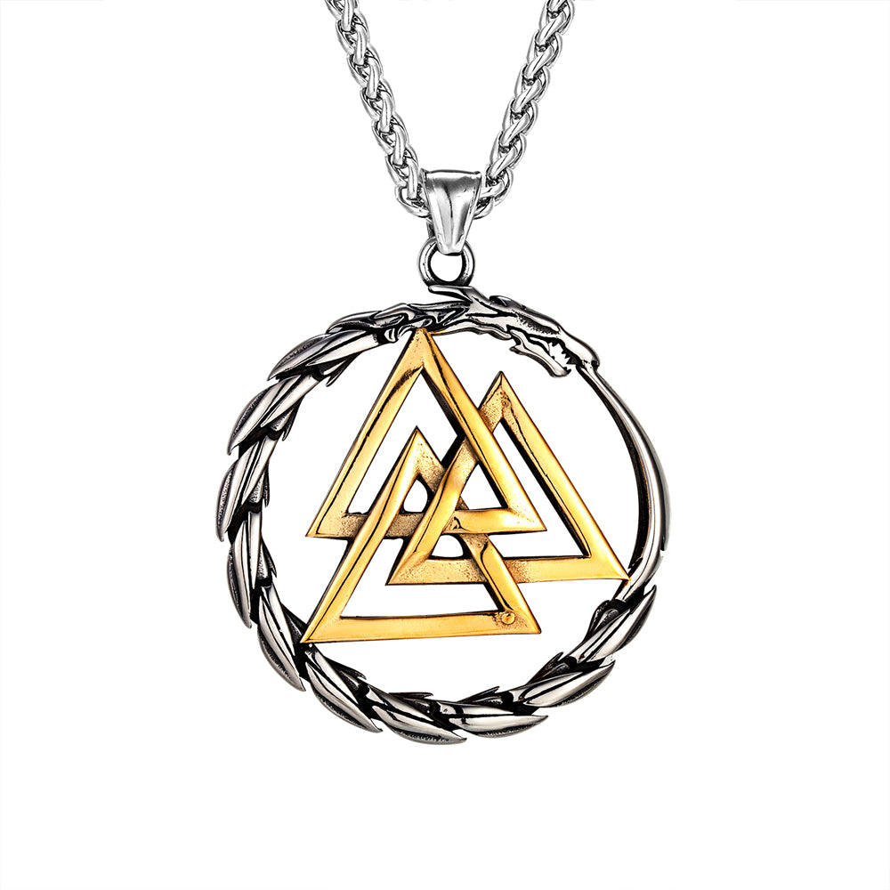 Jormungandr Valknut Necklace