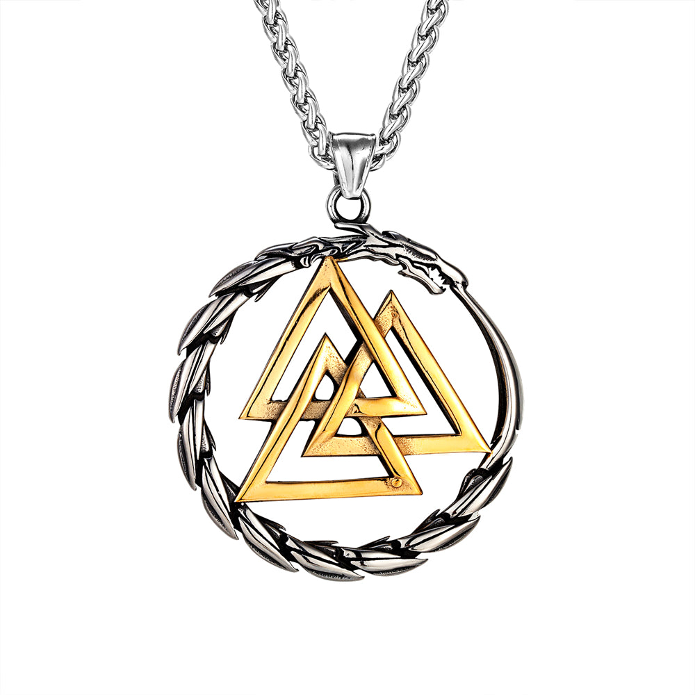 Jormungandr Valknut Necklace