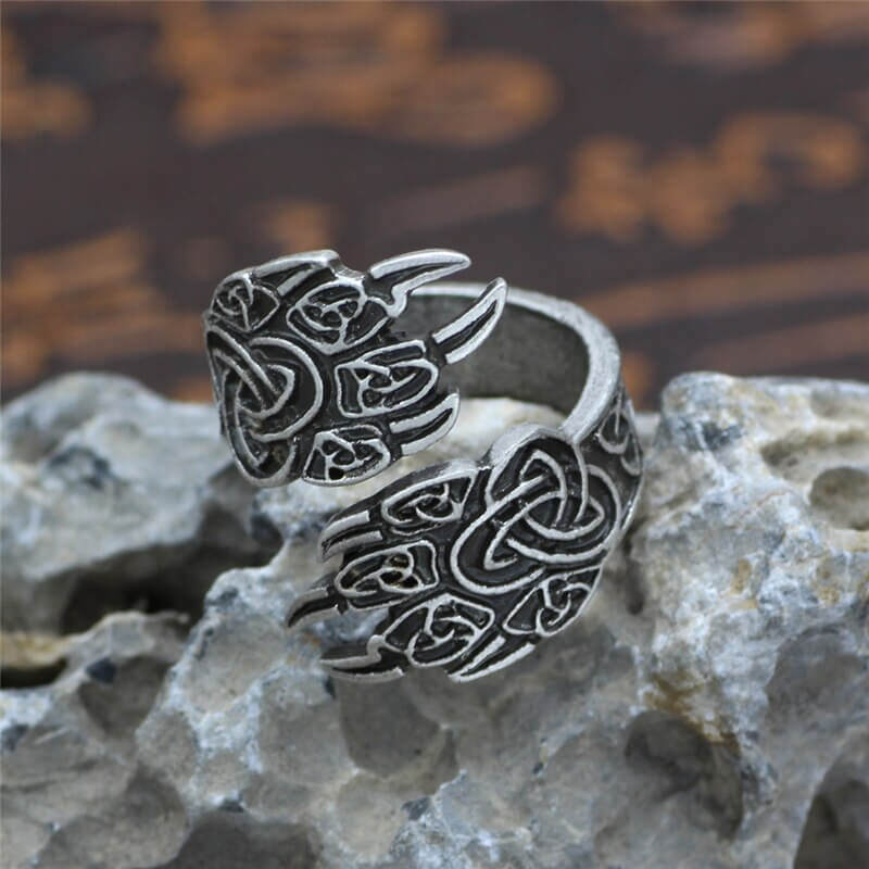 Celtic Berserker Claw Adjustable Ring