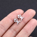 Viking Futhark Runes Stud Earrings