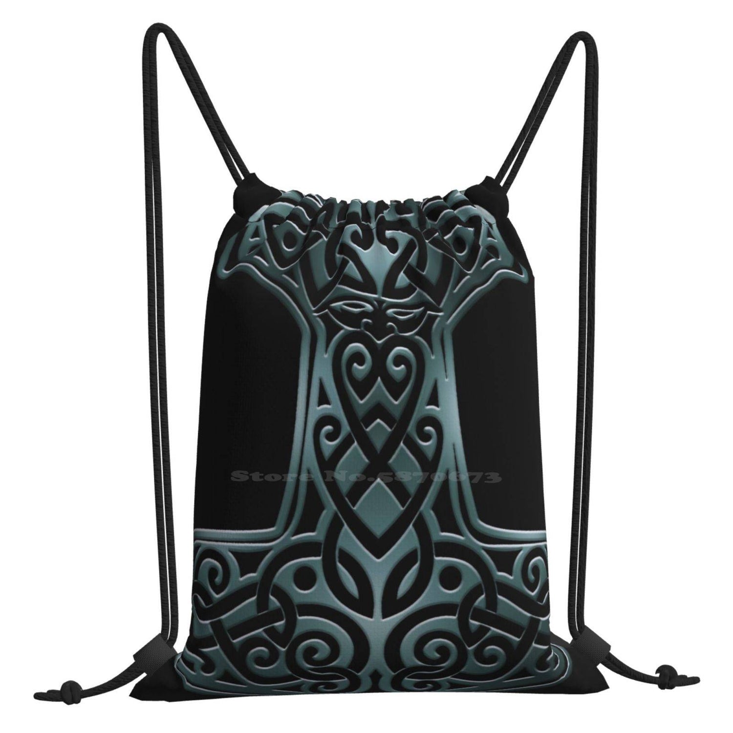 Thor's Hammer-  Mjolnir Drawstring Bag