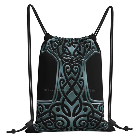 Thor's Hammer-  Mjolnir Drawstring Bag