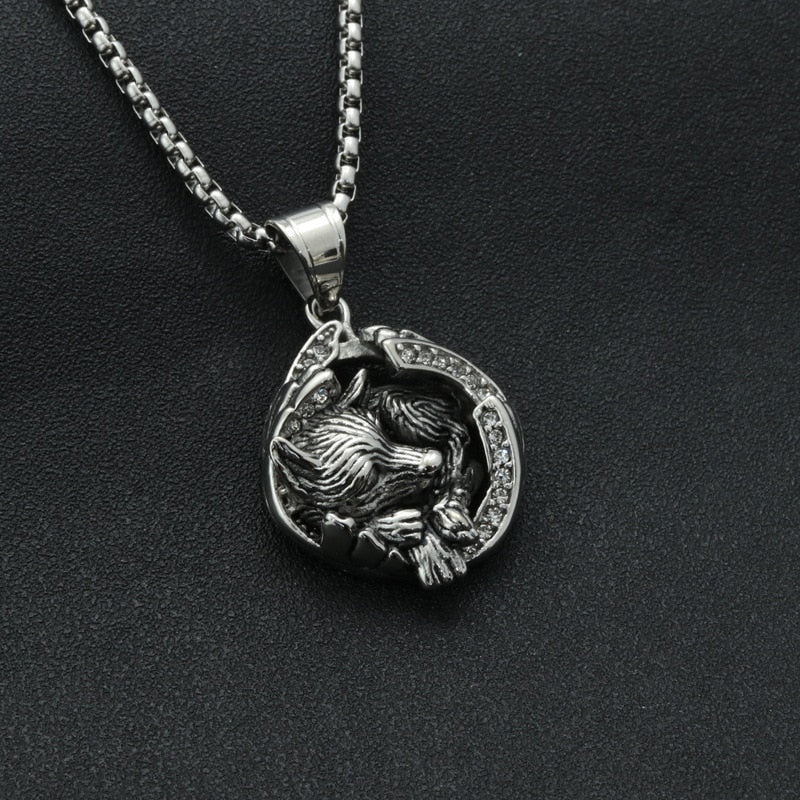 Nordic Wolf Fenrir Pendant