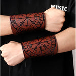 Vegvisir Compass Leather Wristband