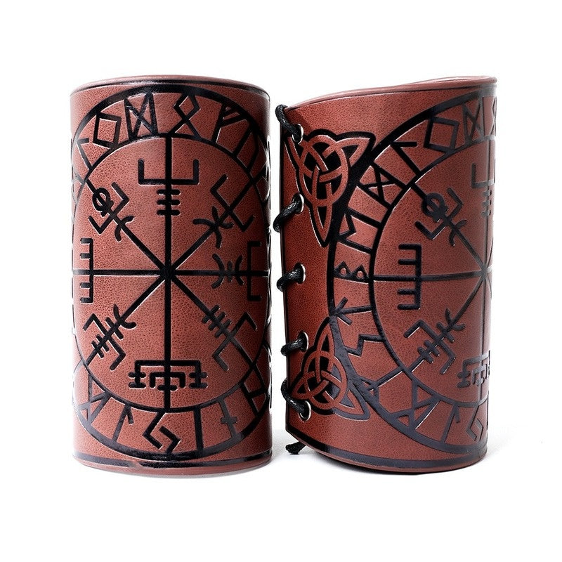 Vegvisir Compass Leather Wristband