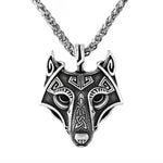 Silver VIKING NECKLACE - FENRIR WOLF