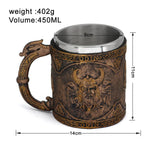 Odin With Ravens Stainless Steel Tankard Mug