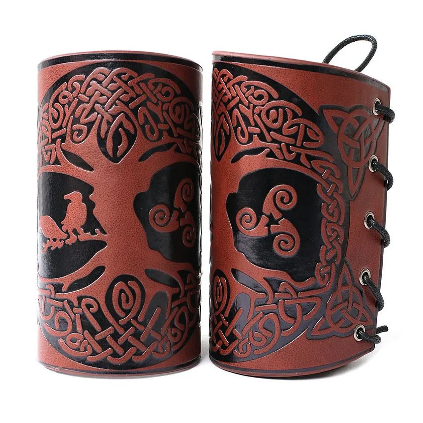 Yggdrasil Viking Leather Wristband