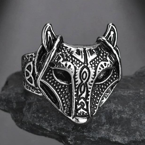 Norse Wolf Adjustable Ring