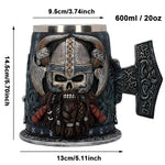 Viking Warrior Skull Mug