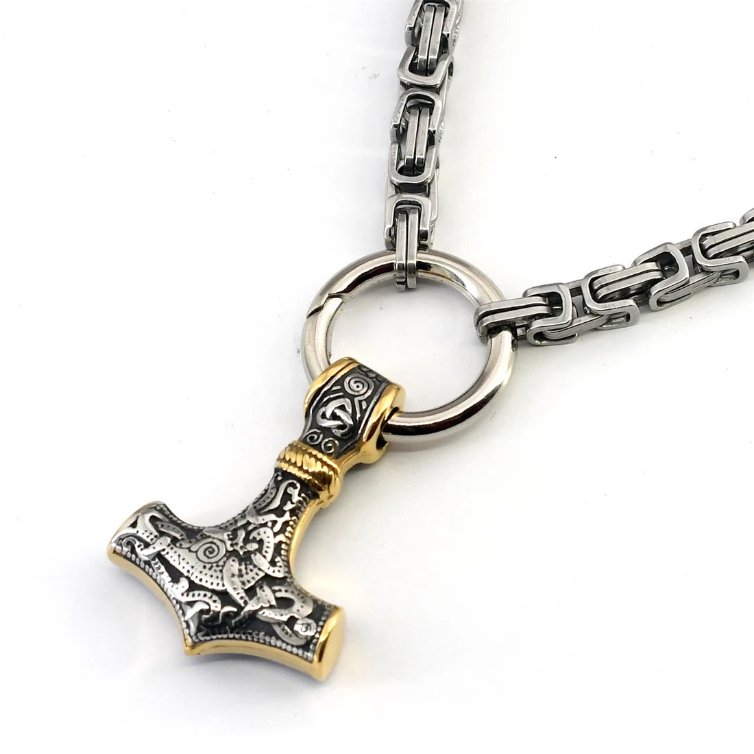 King Chain With Mjolnir Pendant