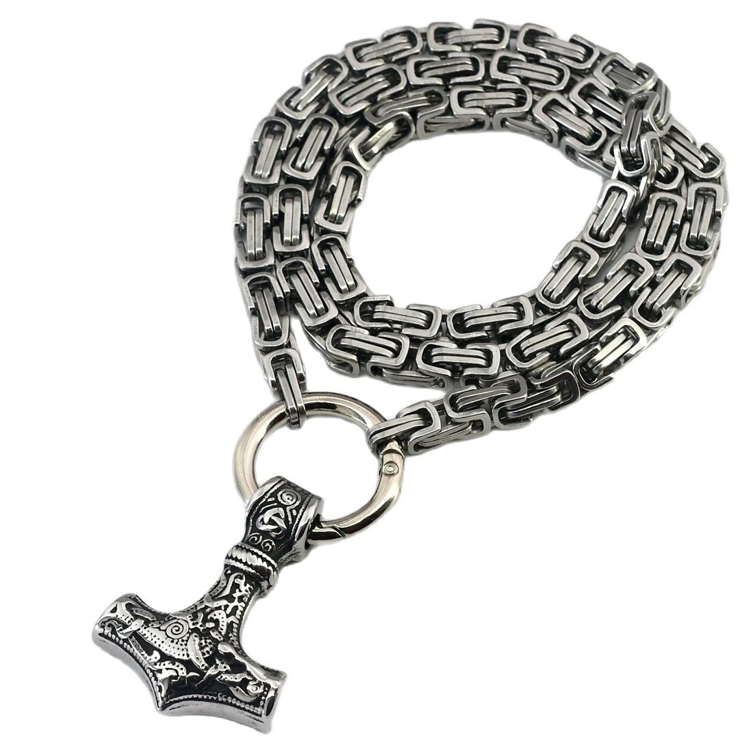King Chain With Mjolnir Pendant
