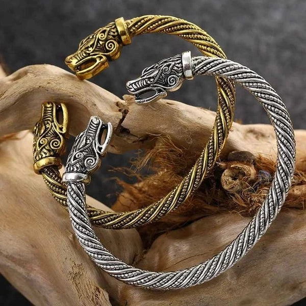Viking Ouroboros vintage punk bracelet for men stainless steel fashion  Jewelry hippop street culture