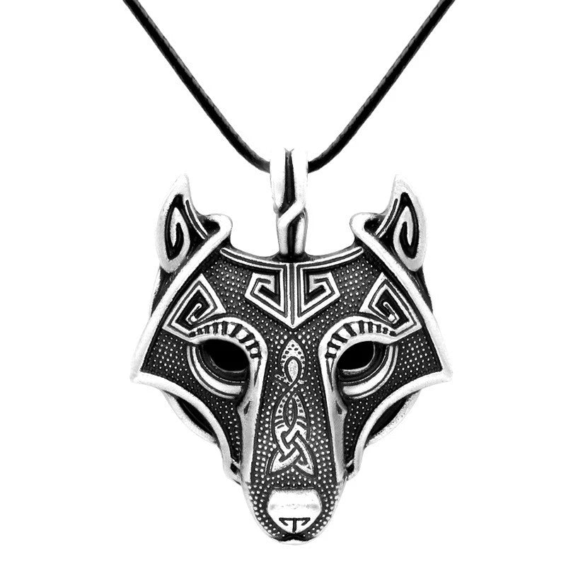 Silver VIKING NECKLACE - FENRIR WOLF