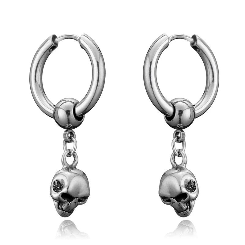 Viking Warrior Skull Earrings