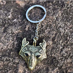 Nordic Virgin-Wolf-head-Pendant-Keychain-