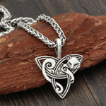 Silver Freya Trinity Knot Viking Necklace