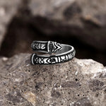 Norse-Mythology-Midgard-Serpent-Jormungand Finger Rings Mens Stainless