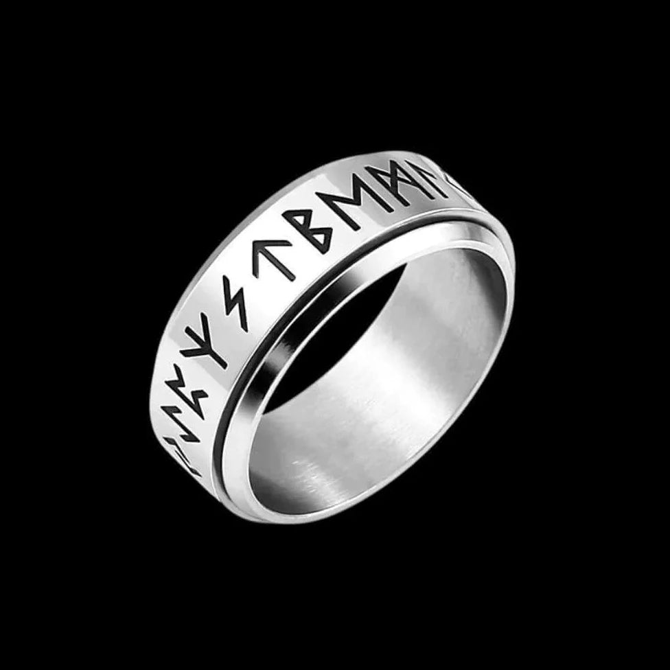 Silver Viking Runic Ring