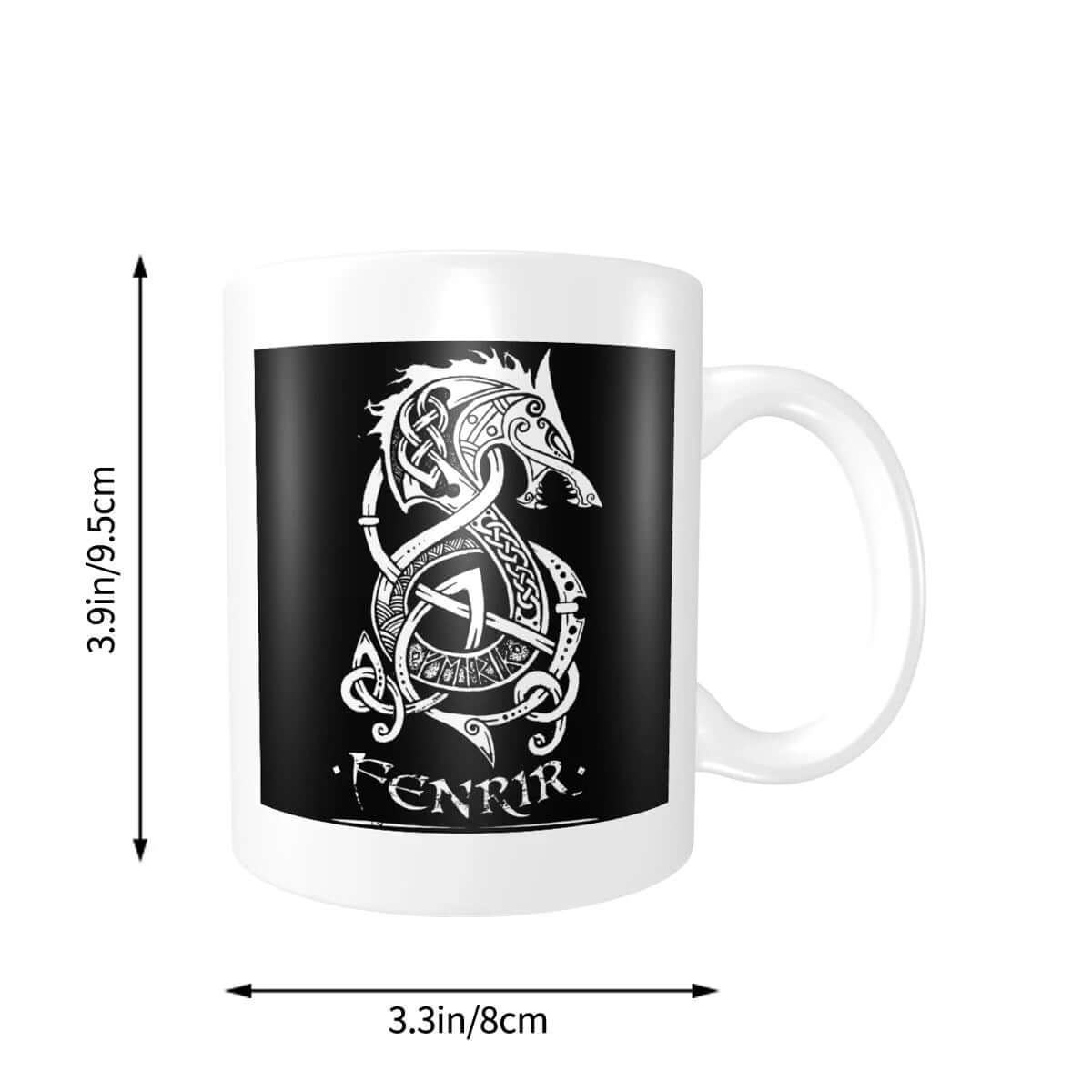 Fenrir Wolf Viking Ceramic Mug