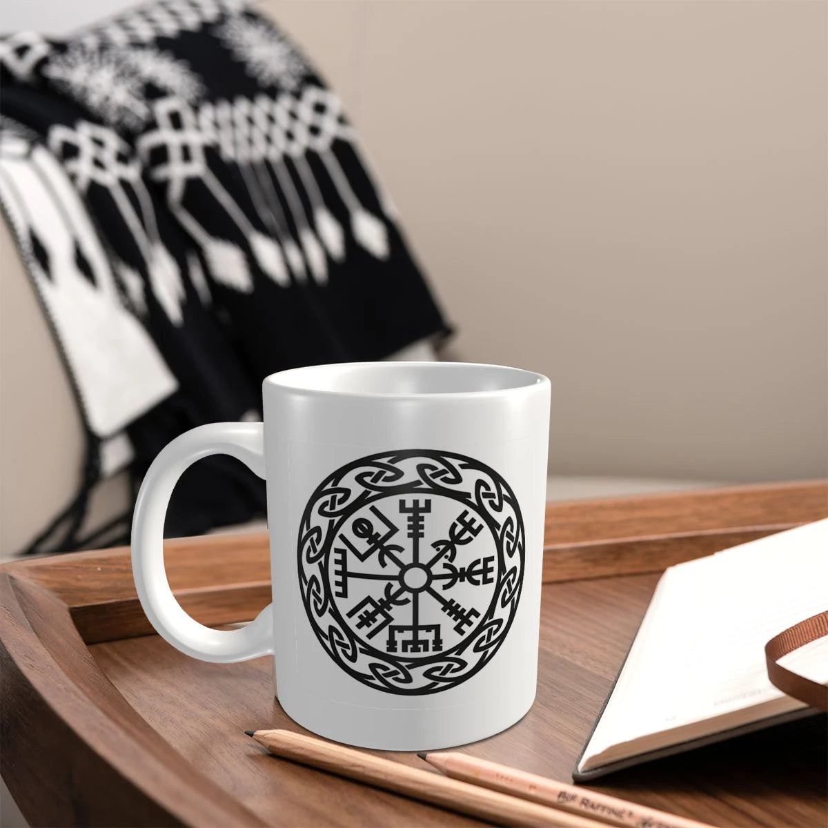 Vegvisir Viking Runic Compass Ceramic Mug