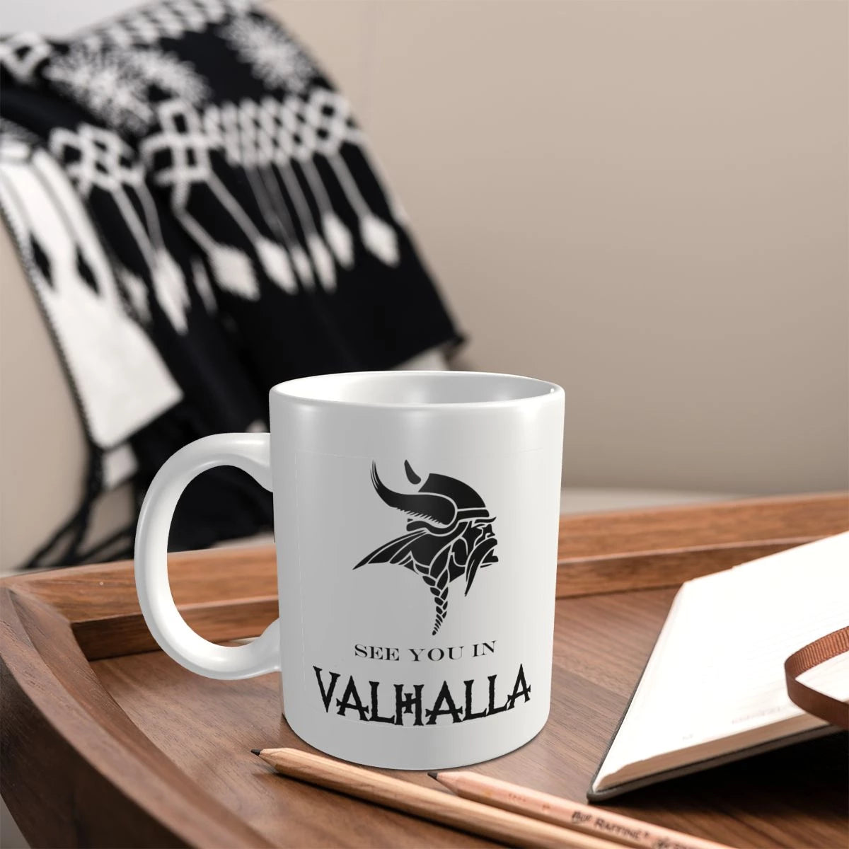 Vikings Fall Into Valhalla Ceramic Mug