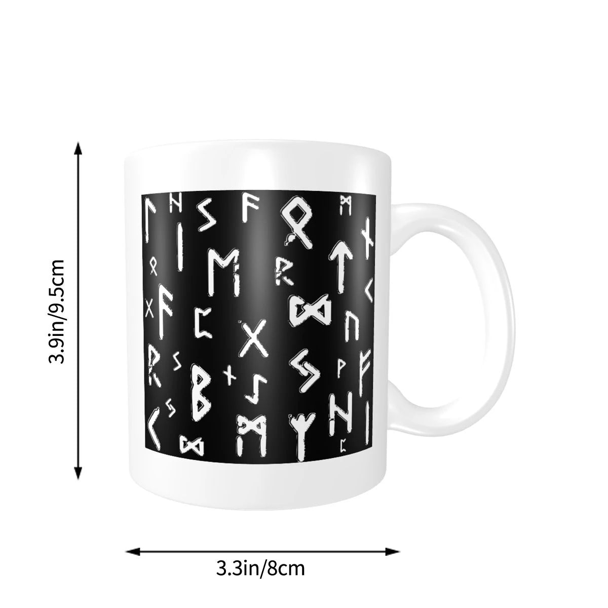 Norse Futhark Runes Viking Ceramic Mug