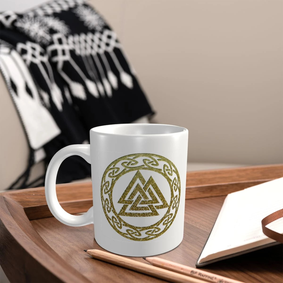 Viking Valknut Runes Ceramic Mug