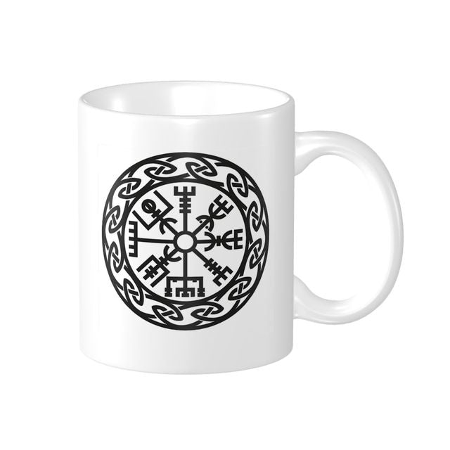 Vegvisir Viking Runic Compass Ceramic Mug