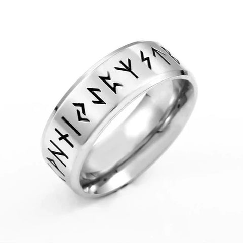 Silver Viking Runic Ring