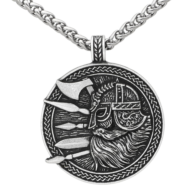 Stainless Steel Viking Warrior Necklace