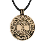 Vikings Runes Yggdrasil Tree of Life Pendant Necklace