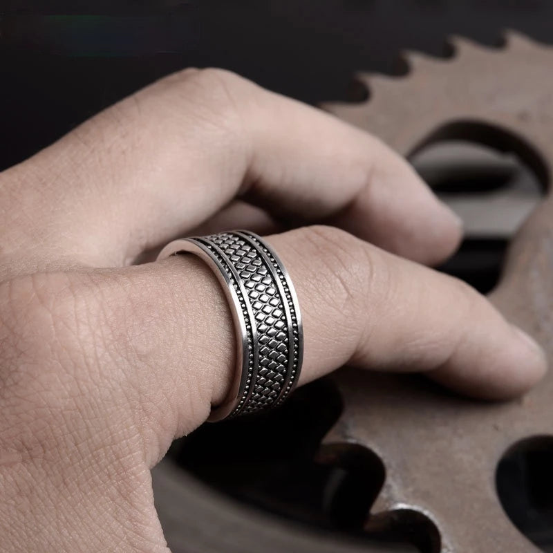 Norse Dragon Scale Viking Ring