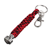 Black & Red Valknut Paracord Viking Keychain