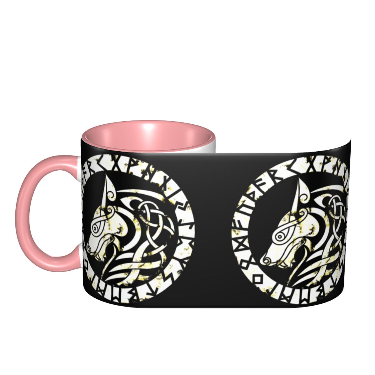 Norse Wolf Fenrir Two-Tone Coffee Mug