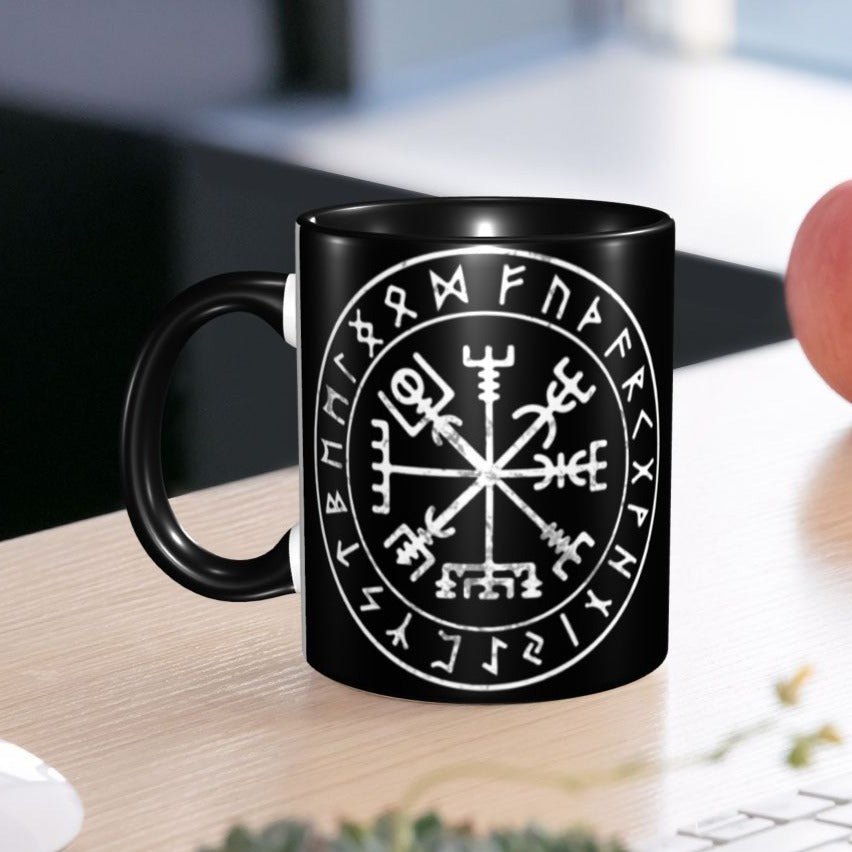 Vegvisir Viking Compass Two-Tone Coffee Mug