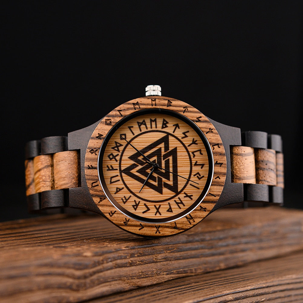 Valknut Wooden Watch