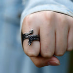 Coiled Jormungandr Dragon Ring- Adjustable