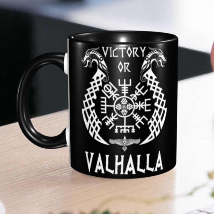 Victory Or Valhalla Two-Tone Coffee Mug