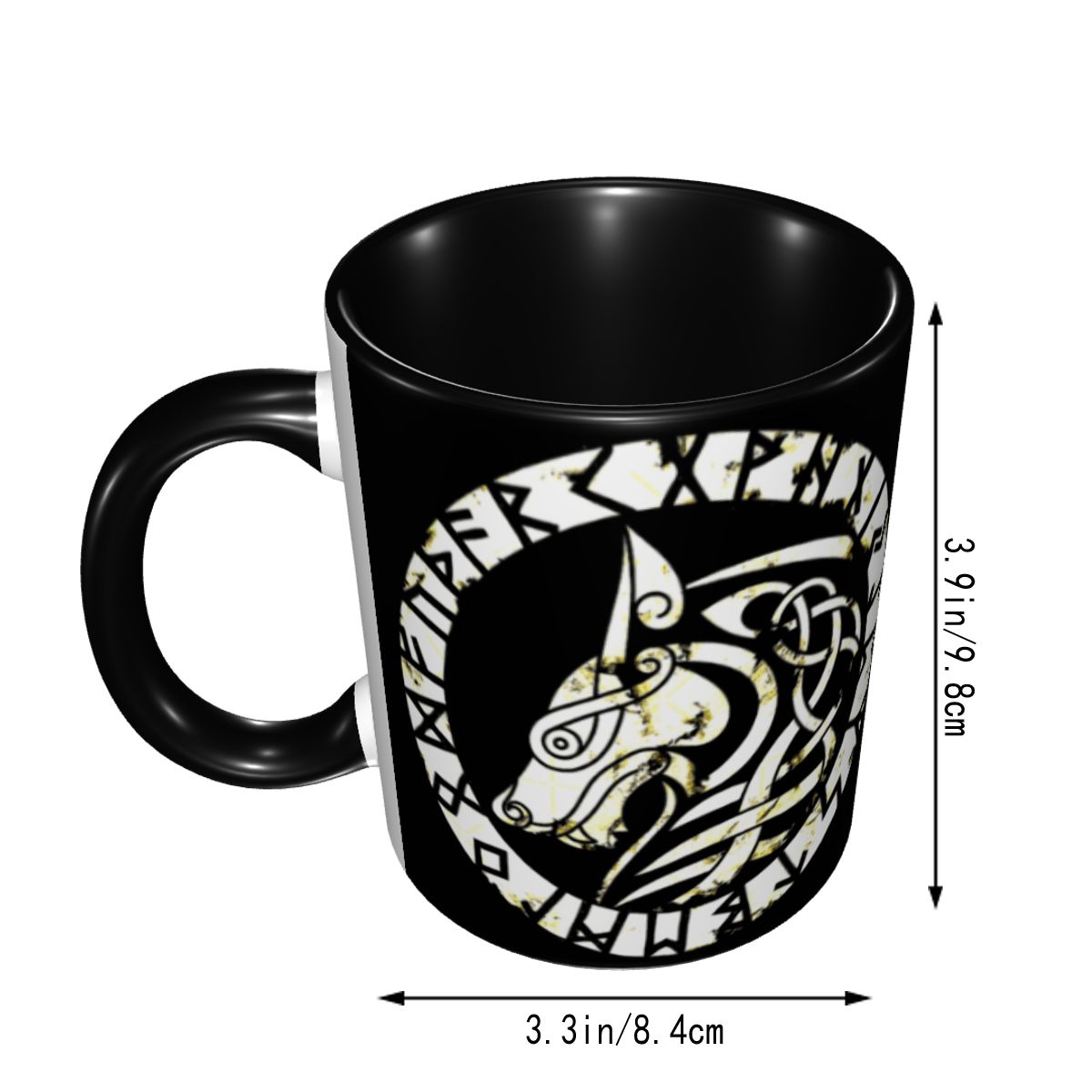 Norse Wolf Fenrir Two-Tone Coffee Mug