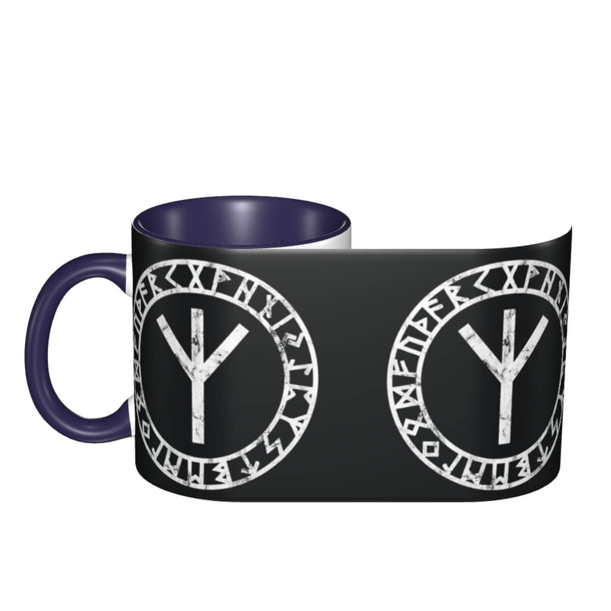 Algiz Norse Runes Two-Tone Coffee Mug