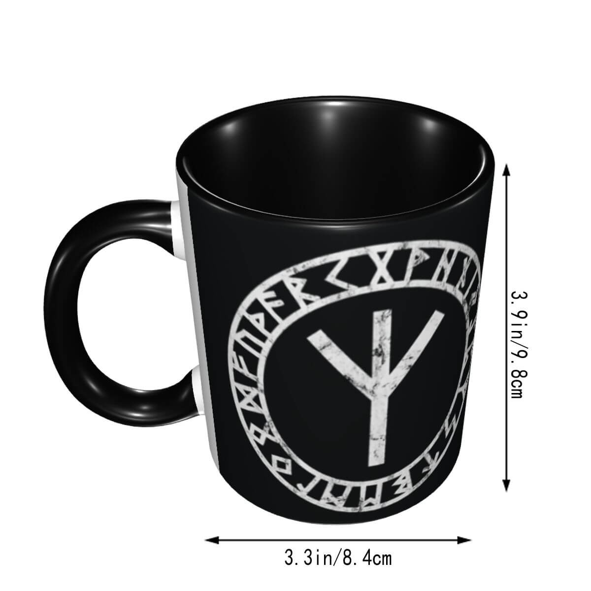 Algiz Norse Runes Two-Tone Coffee Mug