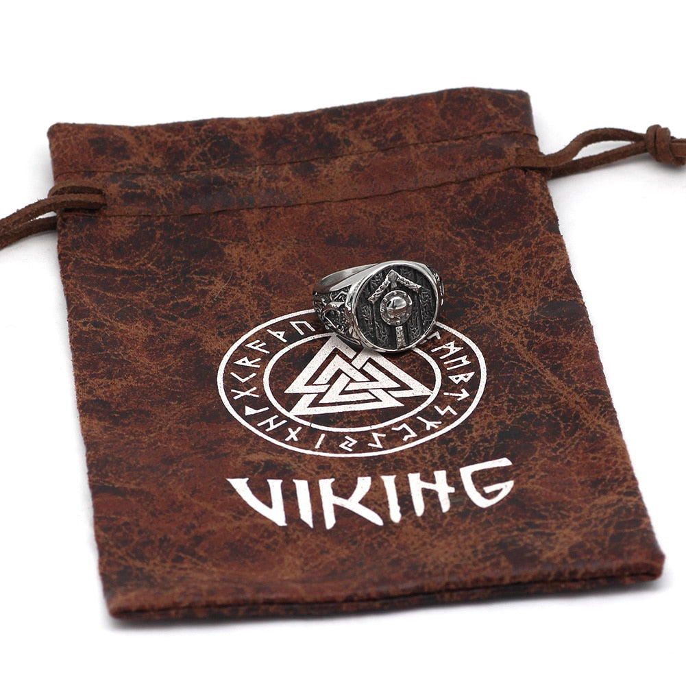 Tyr Signet Viking Shield Ring