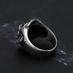 Viking Warrior Snake Skull Ring