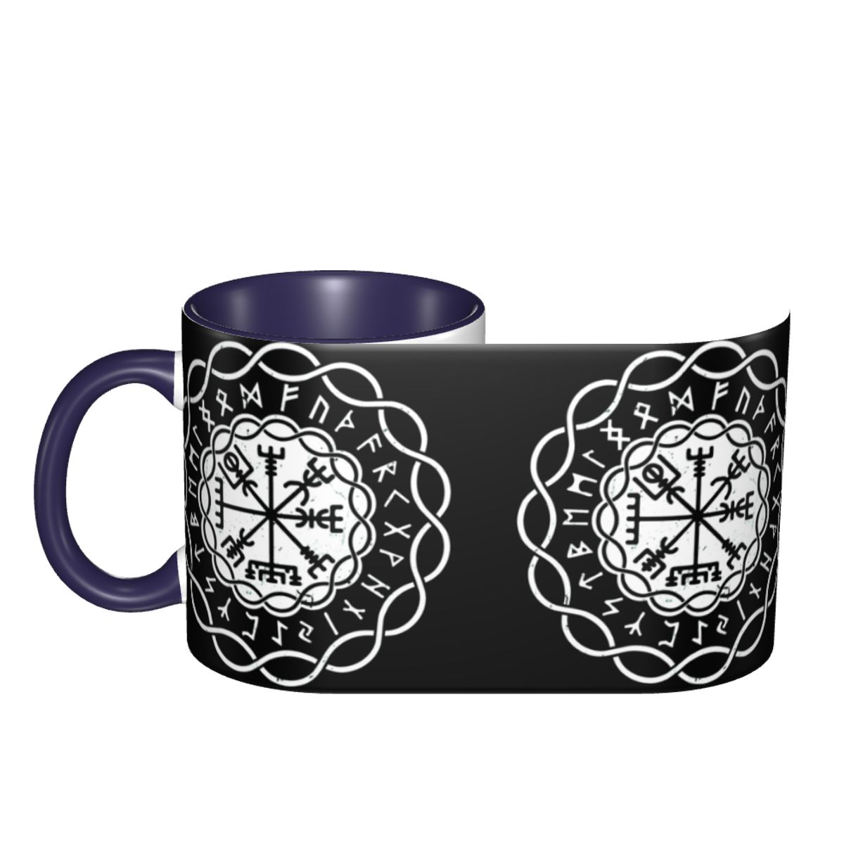 Vegvisir Runic Compass Two -Tone Coffee Mug