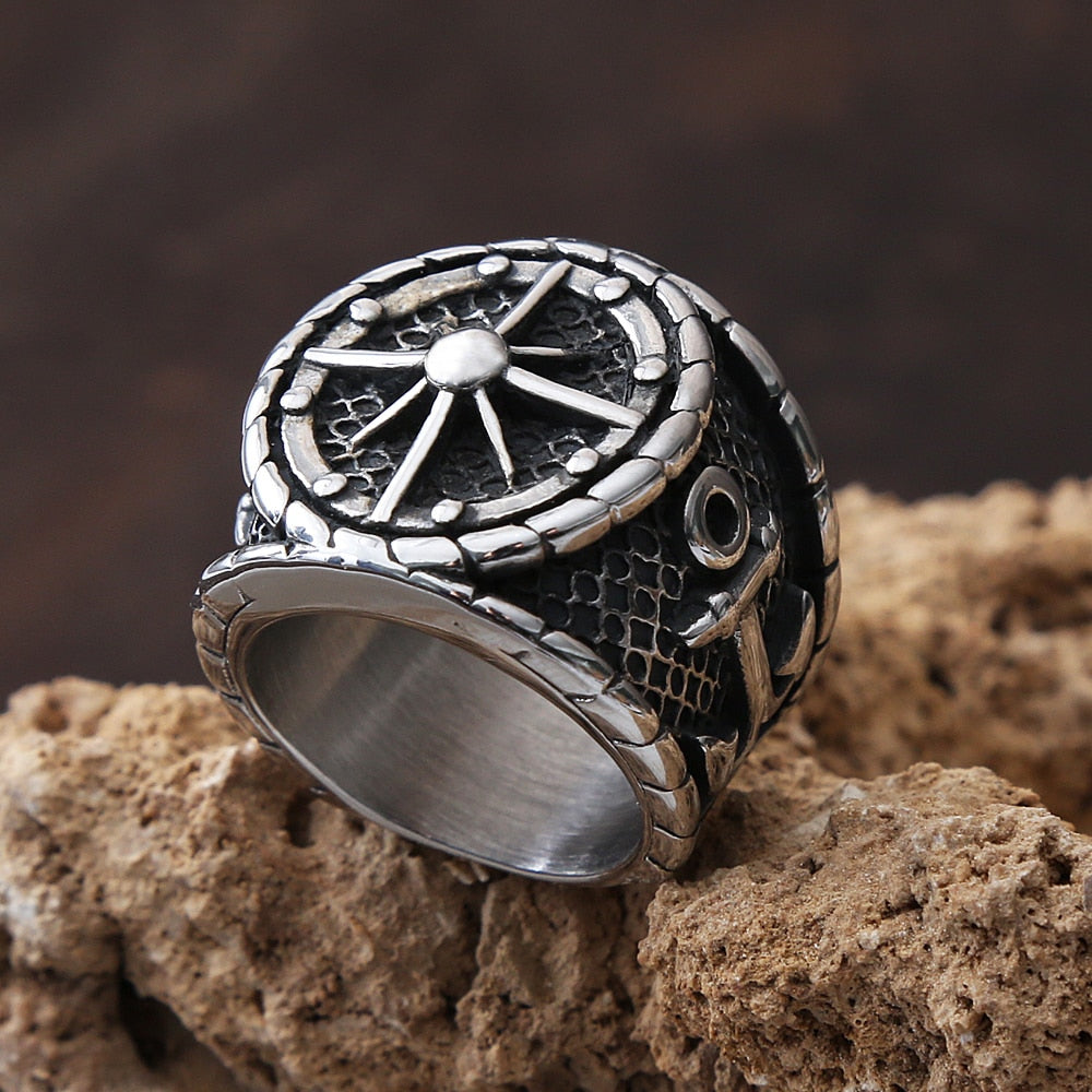 Viking Ring Featuring North Star Compass